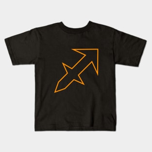 Zodiac Sign: Sagittarius (Outline) Kids T-Shirt
